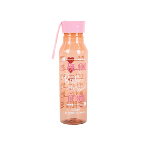 500ml BPA Free Reusable PET Plastic Water Bottle with Strap Cold Cup Drinkware for Back to School Outdoor Use - Product Image 3