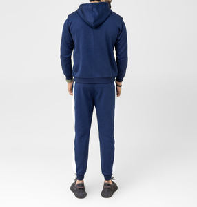 Conjunto Deportivo de Color Sólido, Estilo Urbano, Nueva Colección Otoño 2026, para Hombre, 100% Algodón, con Cierre de Cordón Térmico - Product Image 2