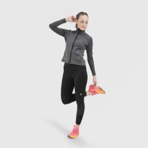 Autumn Stand Collar <b>Jacket</b> in Grey for <b>Workouts</b> Trank <b>Jacket</b> - Product Image 4