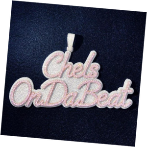 Colgante con letra personalizada Iced Out, Plata de Ley 925 VVS Moissanite, nombre de diamante, logotipo inicial, colgante, joyería de Hip Hop para hombre - Product Image 5