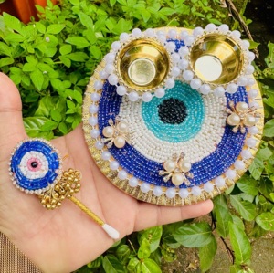 จาน roli kumkum หรูหราการออกแบบใหม่ด้วยลูกปัดไข่มุกสำหรับเทศกาลดิวาลี - Product Image 3