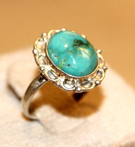 Party Wear 925 Sterling Silver <b>Turquoise</b> <b>Ring</b> Custom Design for Yoga Studio Gift Premium Quality - Product Image 3