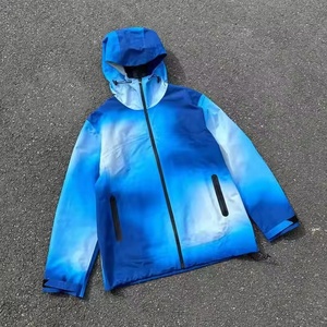 Veste matelassée en toile respirante réfléchissante à dégradé personnalisé avec capuche |   Veste de sport d'hiver imperméable pour l'extérieur, unisexe - Product Image 1