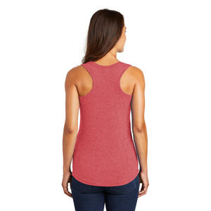 Racerback évacuation de l'humidité ourlet festonné femmes débardeurs sans manches t-shirt dames PosiCharge concurrent Racerback débardeurs coton - Product Image 2