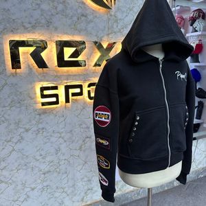 Logo personnalisé de marque privée imprimé numérique 100% coton hiver sweat à capuche zippé fabriqué en usine pas cher prix sweats à capuche unisexe - Product Image 6