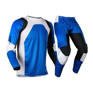 Ensemble de vêtements de course sur piste tout-terrain en deux pièces sur mesure, respirant, OEM, combinaison de course d'été pour le motocross hors route, maillot et pantalon - Product Image 6