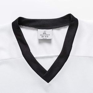 Camiseta de hockey sobre hielo Lisa 100% poliéster adulto personalizada al por mayor Negro Azul blanco - Product Image 5