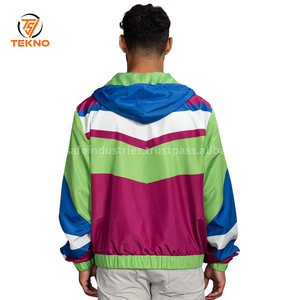 Chaqueta cortavientos para mujer personalizada al por mayor 2024 tela resistente al viento impermeable ropa activa al aire libre con cuello con capucha - Product Image 3