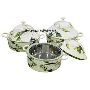 Mother of Pearl Designer Hotpot Calidad superior Cazuela hecha a mano Diseñador elegante clásico Nuevo calentador de alimentos de metal - Product Image 6