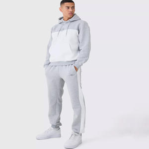 Ensembles de survêtements en molleton pour hommes, personnalisables avec logo OEM, respirants, 100 % coton, pour l'entraînement et la gym - Product Image 1