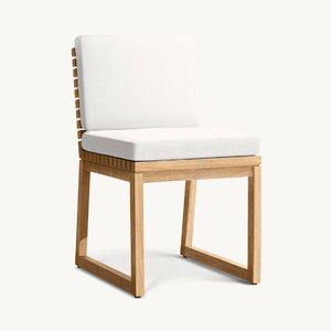 Chaise sans accoudoirs en teck pour se détendre en extérieur, solide et robuste avec mousse souple, vente chaude - Product Image 3