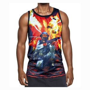 เสื้อแขนกุดระบายอากาศได้ดีของผู้ชายเสื้อออกกำลังกายพลัสไซส์ - Product Image 1