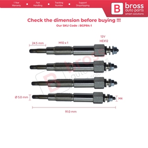BGP84-1 4 Pieces <b>Heater</b> Glow <b>Plug</b> 11 Volt 11065 57J00 GN102 0100226513 for - Product Image 4
