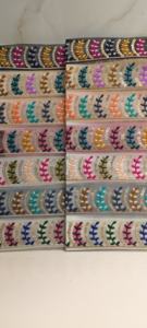 Robes de mariée de luxe en dentelle brodée florale colorée exquise modèles détaillés élégants pour les projets d'artisanat de bricolage Couture - Product Image 2