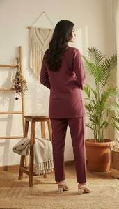 ชุดคุर्ติและกางเกงขายาวสไตล์โมเดิร์นแบบสั้นพิเศษสำหรับงานออกงาน  สำหรับผู้หญิงหรือเด็กผู้หญิง / ขายออนไลน์ - Product Image 5