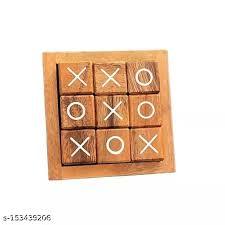 Juego de madera hecho a mano Tic Tac Toe para niños Diseño único clásico de Zero Cross para verano invierno primavera - Product Image 3