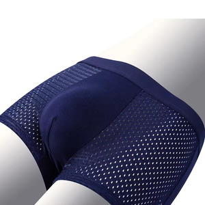 MONO RIDERS Comfortable Factory Mesh Sports Antibacterial Large Size Men's High-Rise Lace Solid <b>Boxer</b> Panty Underwear - Product Image 5