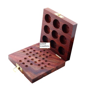 ZAM ZAM IMPEX Vente en gros Bois de manguier Tic Tac Toe & Solitaire Jeu de société Technique polie - Product Image 3