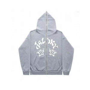 เสื้อมีฮู้ดซิปสำหรับผู้ชายแบบปักและย้อมสีล้วนจากประเทศปากีสถานผลิตตามสั่งล่าสุด2024 - Product Image 4