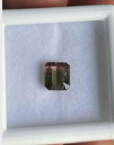 Pierre de tourmaline naturelle facettée, couleur bio, coupe octogonale, pierre précieuse avec couleur bio unique - Product Image 4
