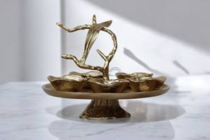 Plateau de service divisé au design élégant Yin Yang Plateau unique à deux tons pour les collations et les apéritifs Parfait pour se divertir - Product Image 5