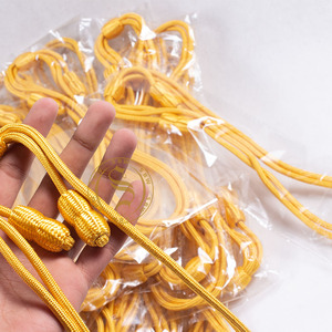 Sangles d'uniforme de fil de lingot de cordon de chapeau en soie sur mesure pour le chapeau fabriqué au Pakistan - Product Image 3