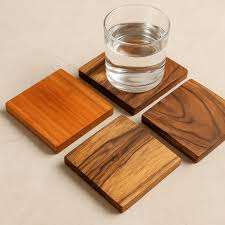 Juego de 4 Posavasos de Madera Ligeros y Elegantes para Decoración de Mesa, para Té y Café, Producto Más Reciente de 2026, a un Precio Económico - Product Image 2