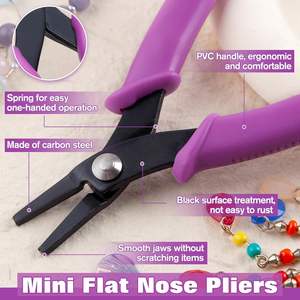 Premium Quality Stainless Steel 5.5 Inch Mini Flat <b>Nose</b> Pliers Jewelry Making Tools for Wire Bending <b>Straightening</b> DIY Craft - Product Image 3