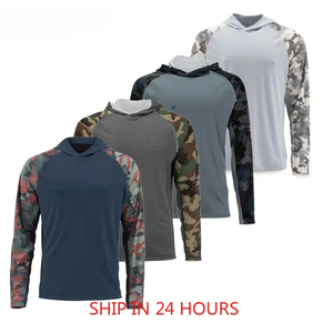 Camisa de pesca de rendimiento personalizado, Sudadera con capucha de manga larga, sublimación UPF 50, secado rápido, protección UV para exteriores, ropa de pesca de poliéster - Product Image 2