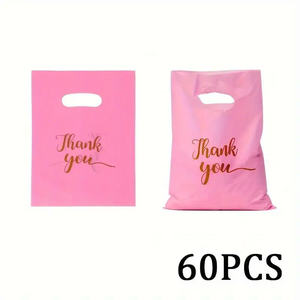 Sac à provisions découpé à l'emporte-pièce de haute qualité sac en plastique imprimé de logo personnalisé, sac de vêtement de cadeau - Product Image 6