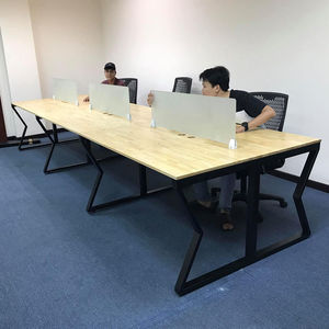MConcept HBMC016 6-Piece Cluster <b>Desk</b> 360x120 <b>Foldable</b> <b>Office</b> <b>Desks</b> Steel Legs Wooden Iron for School <b>Office</b> Hospital Apartment - Product Image 6