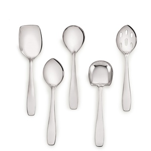 Ensemble de couverts en acier inoxydable écologiques de style américain MIINOX, 5 pièces, cuillères de service pour la cuisine, le camping - Product Image 1