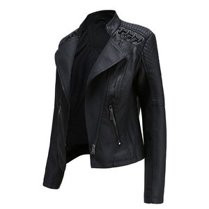 Factory Direct Sale New Arrival <b>Long</b> Sleeves Women <b>Leather</b> <b>Jacket</b> Customized Wholesale <b>Leather</b> Winter <b>Jacket</b> - Product Image 1