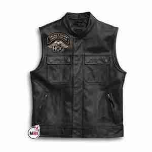 Gilet en cuir de moto véritable Vestes Gilet Vente en gros Dernier style Design unique Gilet en cuir Vestes Nouveau Casual - Product Image 2