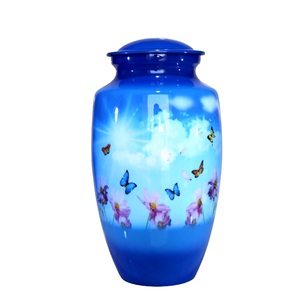 Contenedor de Metal Jar Pot Urna de cremación Urnas de mariposa estándar de tamaño completo para cenizas Recuerdo para cenizas Adulto Mujer Tamaño personalizado - Product Image 1