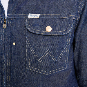 แจ็คเก็ตยีนส์ถักโครเชต์สำหรับผู้ชาย, เสื้อโค้ทยีนส์มีกระดุมติดซิปรูดสไตล์ฮิปฮอปสำหรับฤดูหนาว - Product Image 5