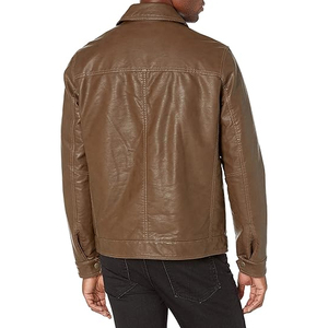 OEM Factory Custom <b>Leather</b> Jacket Men 2026 Classic Biker Durable Genuine <b>Leather</b> Outerwear Fashion jacket for men - Product Image 3