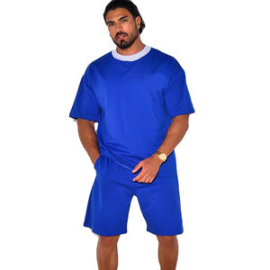 2025 été unisexe t-shirts et shorts ensemble 100% coton décontracté respirant - Product Image 1