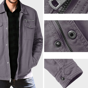 Vestes en toile pour hommes à manches longues respirantes en coton de haute qualité, vestes pour hommes, veste pour homme - Product Image 5