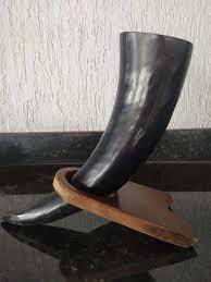 Corne de bière à boire Viking de haute qualité avec support en cuir Wiking tasse pour la vente à l'exportation de l'Inde corne à boire - Product Image 2