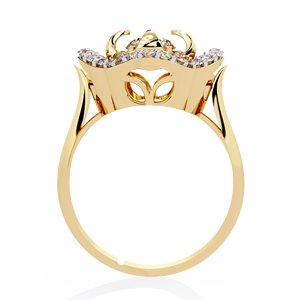 Exquisito Anillo de Diamante Cultivado en Laboratorio de Oro de 14K/18K, 0.85 Quilates, Corte Brillante, Halo Floral, Claridad VVS EF, Certificado IGI, Hecho a Mano - Product Image 6