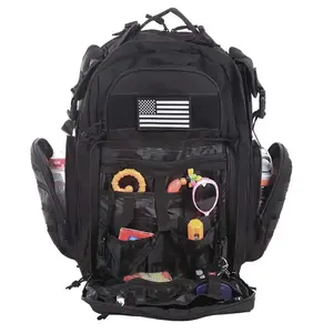 Mochila grande personalizada de poliéster à prova d'água para fraldas de bebês, mochila tática para papai e papai, mochila com tapete para troca de fraldas