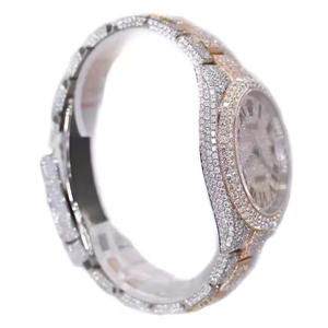 Urban Titan Exclusive <b>Men's</b> Luxury Fashion Moissanite Diamond Quartz Watch with 5mm Case Thickness High Gloss <b>Stainless</b> <b>Steel</b> - Product Image 4