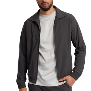 Chaqueta de hombre de alta calidad, chaqueta ligera de nailon con cremallera elástica, chaqueta impermeable con cuello vuelto para hombre - Product Image 1