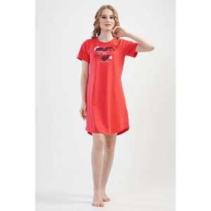 Robe décontractée BAYAN O YAKA KISA KOL ETEGI OVAL TUNIK - Product Image 4