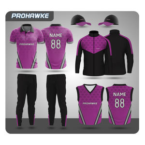 Ensemble complet d'uniformes de cricket Prohawke avec couleur et logo personnalisés pour les joueurs - Product Image 1