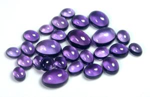 Cabochon de forme ovale naturelle coupe pierre précieuse en vrac 3A qualité fabrication de bijoux fins violet certifié pierre de naissance améthyste brésilienne - Product Image 3