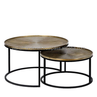 Table d'appoint en bois massif au design unique, écologique, traditionnelle et antique, avec rangement et structure métallique pour salle à manger et chambre à coucher