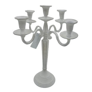 Portavelas con mesa de pátina gris, decoración decorativa para el hogar, hoteles, portavelas antiguo, decoración de boda, hierro - Product Image 5