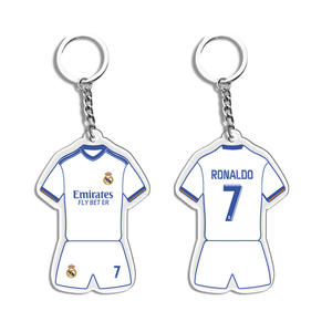 Football Fan Acrylic <b>UV</b> Printed <b>Light</b> Weight Sports Promotional Plastic Souvenir Keychain Gift - Product Image 3